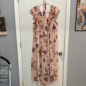 Torrid Pink Floral High Low Dress